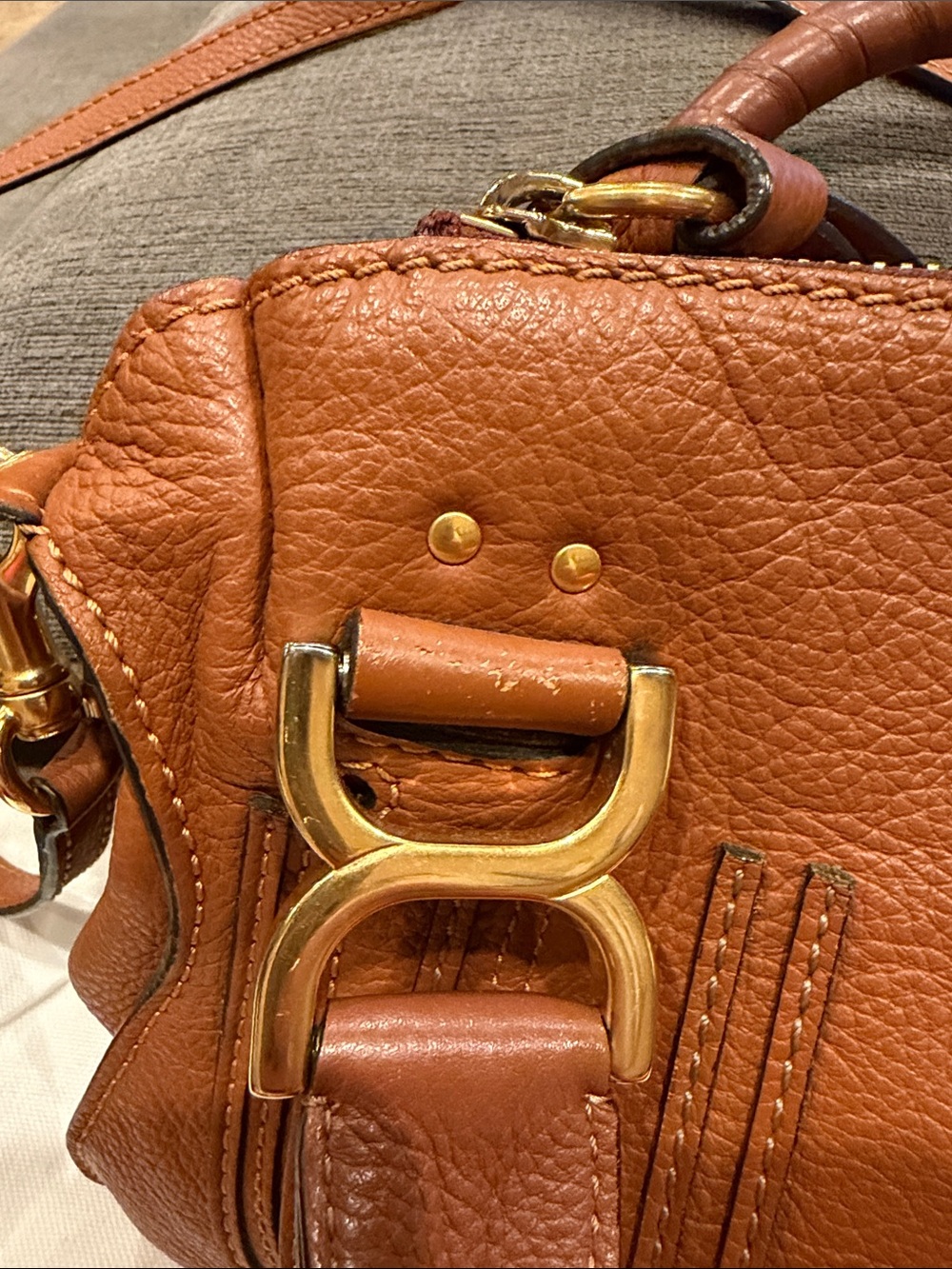 Chloe Marcie Small Brown Leather Satchel - Picture 6 of 12